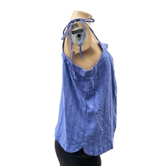 Marine Layer Catherine Faded Dahlia Tie-Shoulder Tank Top Cotton Blue Womens‎ XL - Picture 11 of 12